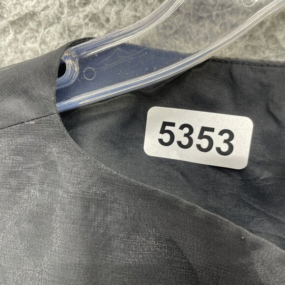 Vintage 90s Y2K BCBG Top S Black Embroidered Flowers Goth Grunge Sheer Square - Picture 8 of 10